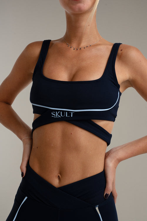 Brassière navy vue face